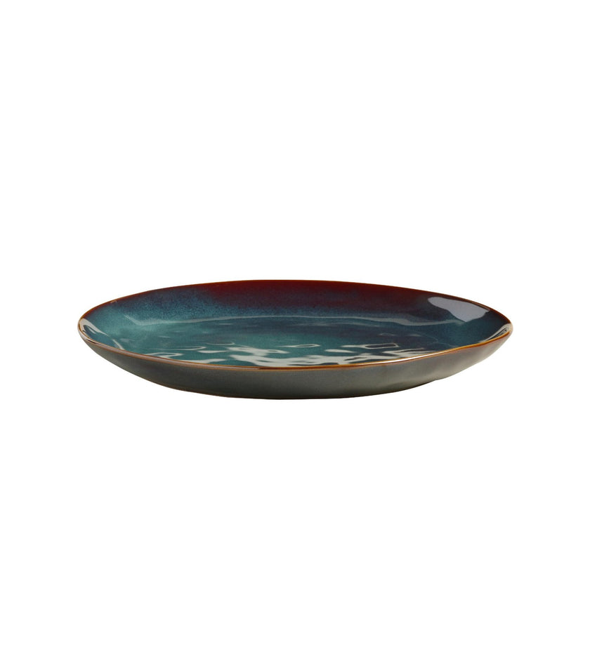 Indigo Organic Reactive Glaze Dinner Plates, Set Of 2