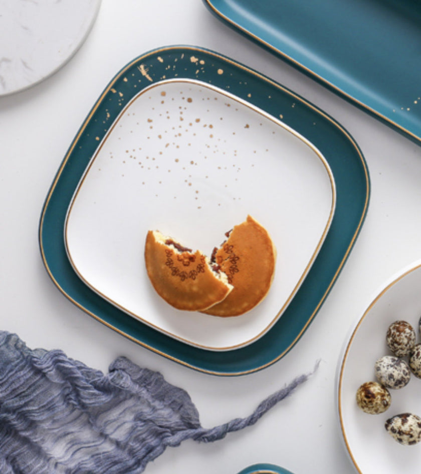 CARA long plate - midnight green