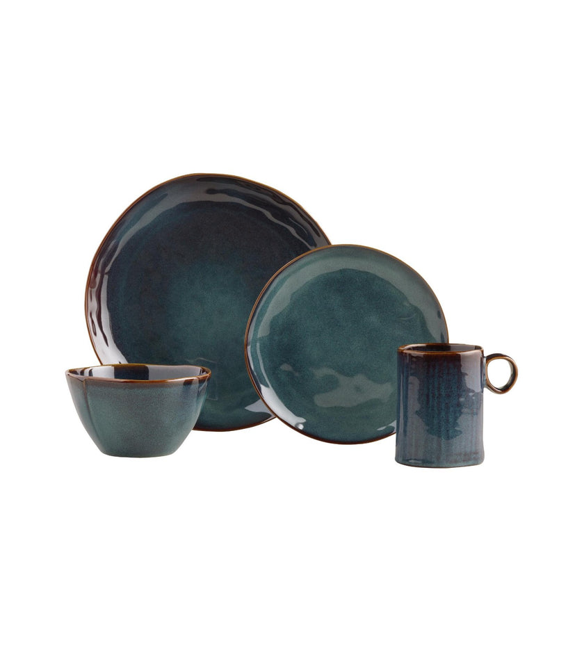 Indigo Organic Reactive Glaze Dinner Plates, Set Of 2