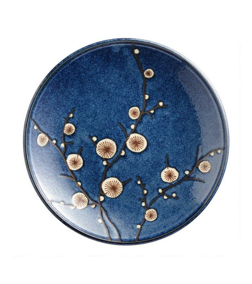 Blue Cherry Blossom Dinner Plates
