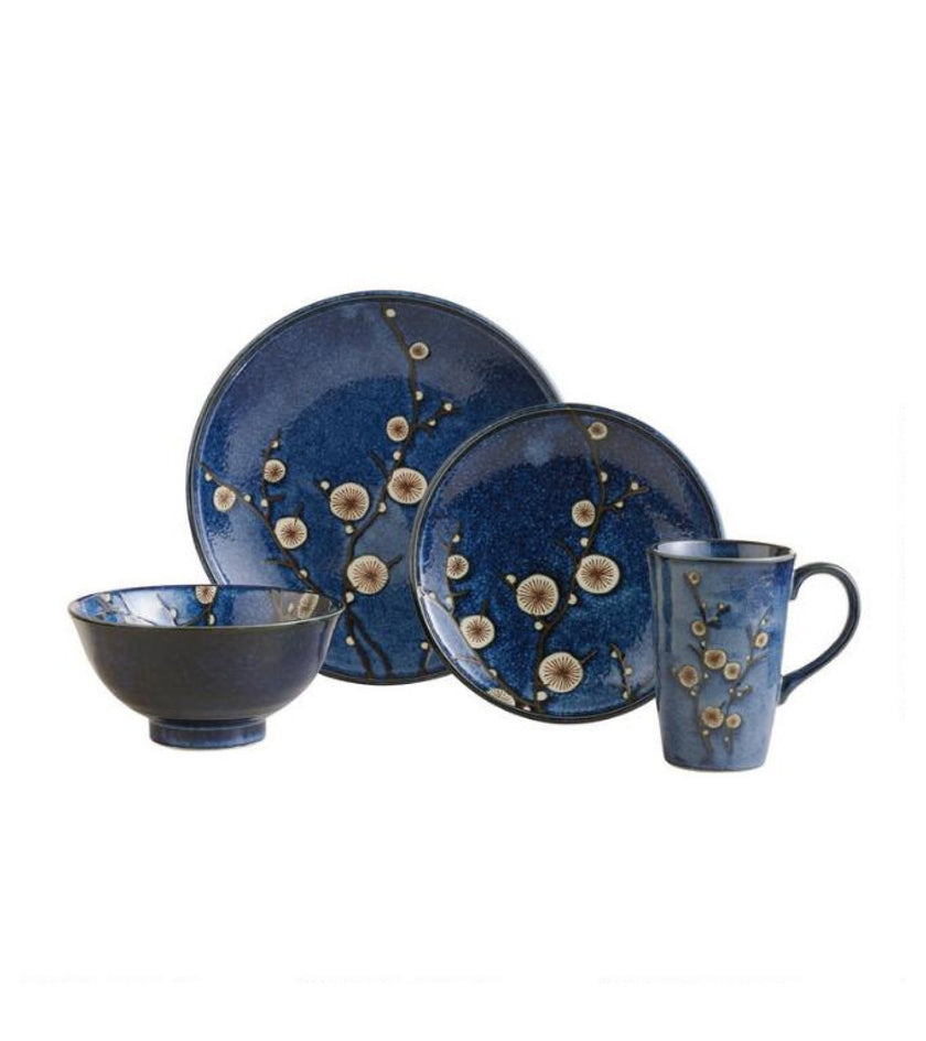 Blue Cherry Blossom Dinner Plates