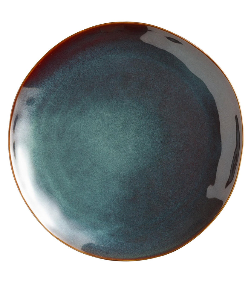 Indigo Organic Reactive Glaze Dinner Plates, Set Of 2